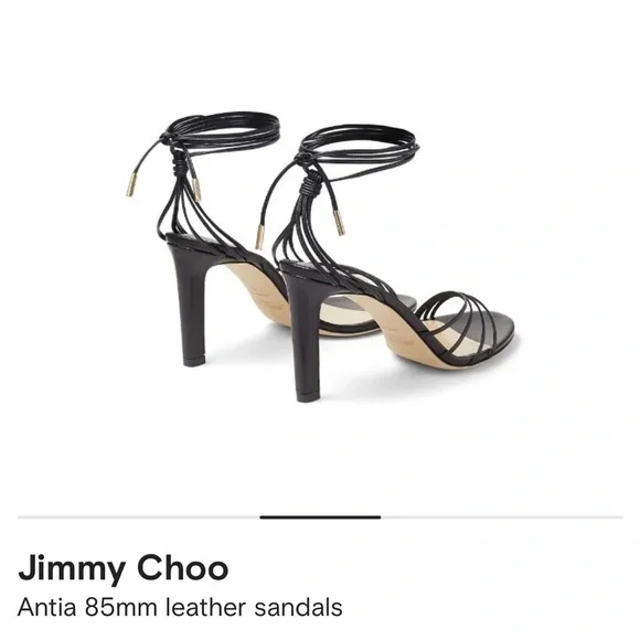 Jimmy Choo Antia 85mm Leather Sandals Sz 36 LIKE NEW - Picture 2 of 9